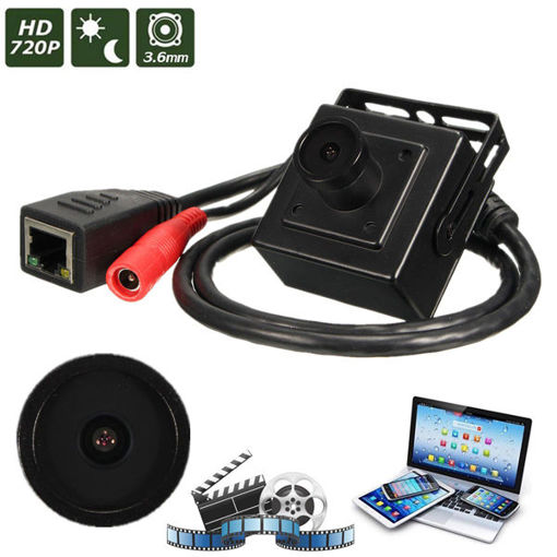 Picture of HD 720P 3.6mm Wired Mini CCTV IP Network Digital Video Camera CMOS Safty Hidden
