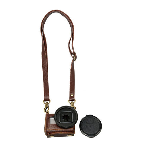 Picture of Portable Leather Case Cover Bag for Action Camera Gopro Hero 4 Silver with 40.5mm UV Lens Kit