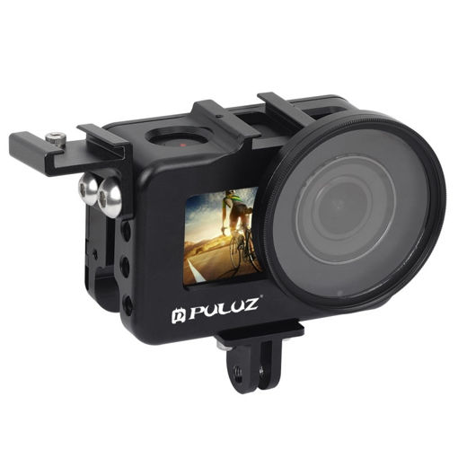 Picture of PULUZ PU331B Housing Cage Protective Case Frame Shell with Cold Shoe Mount for DJI OSMO Action Sports Camera