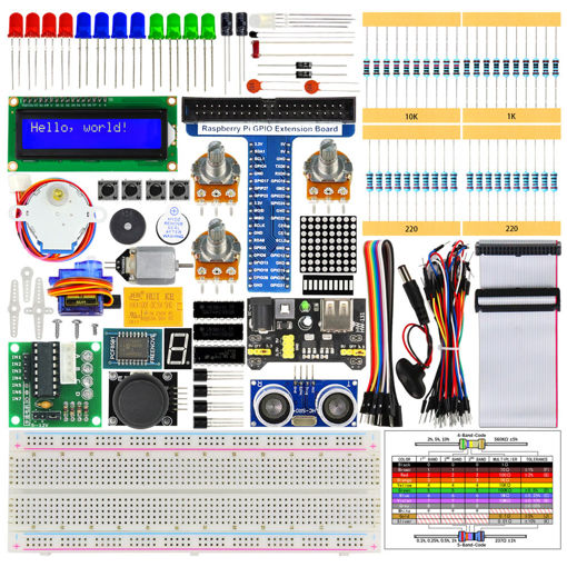 Picture of Freenove Ultrasonic Starter Kits For Arduino Raspberry Pi 3 B+ With 358 Pages Detailed Tutorials Python C Java 171 Items 47 Projects RPi 3B+ 3B 3A+ 2B 1B+ 1A+ Zero W