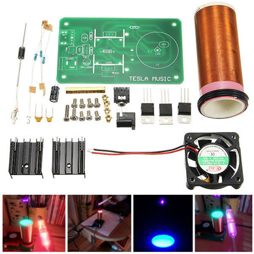 Immagine di DIY Mini Music Tesla's Coil Kit Field Loudspeaker JX03 DIY Project Parts