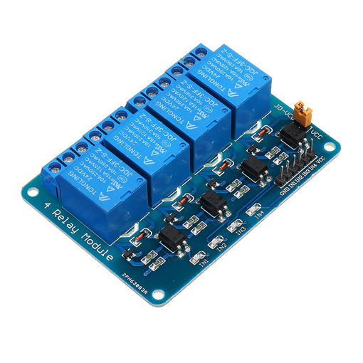 Immagine di 10pcs Geekcreit 24V 4 Channel Relay Module For Arduino PIC ARM DSP AVR MSP430