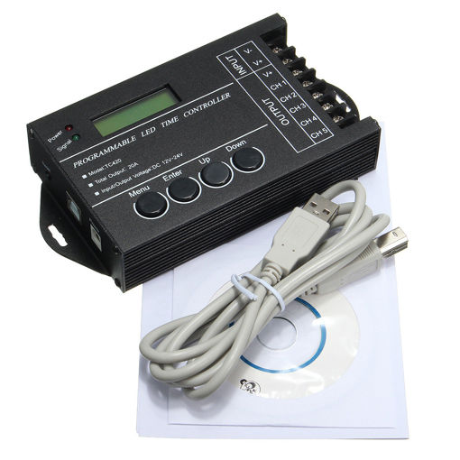 Picture of Programmable LED Time Controller DC12V/24V 5 Channels Dimmer RGB