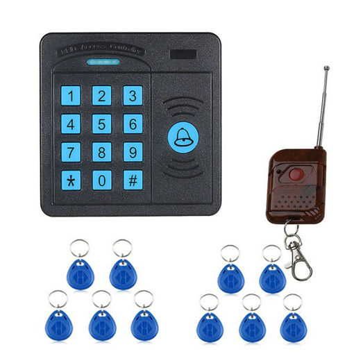 Immagine di SY5100RID Door Access Control Controller ABS Case RFID Reader Keypad Remote Control 10 ID Cards