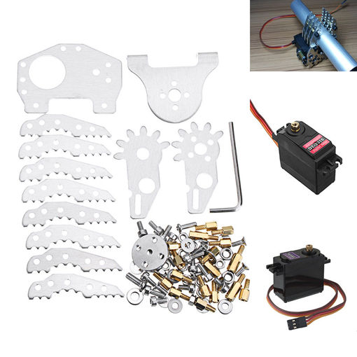 Immagine di G6 Aluminum Alloy Mechanical Robot Paw DIY Kit With DT-3316 Digital/MG996R Servo