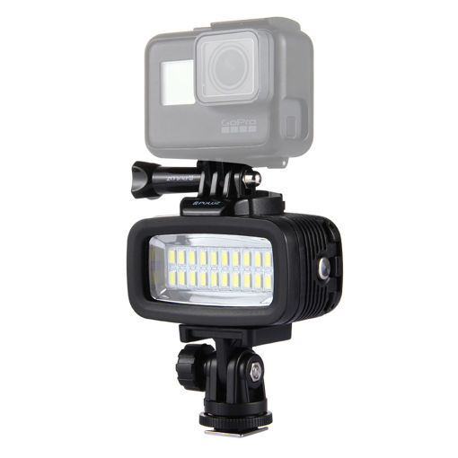 Picture of PULUZ PU222 20 LEDs 30m Waterproof IPx8 Studio Light Video Light with Hot Shoe Base Adapter
