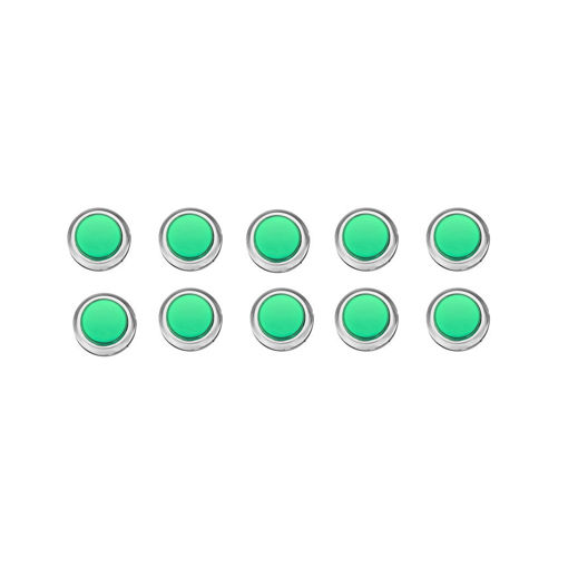 Picture of 10Pcs 33MM Electroplated Green LED Push Button for Arcade Game Console Controller DIY