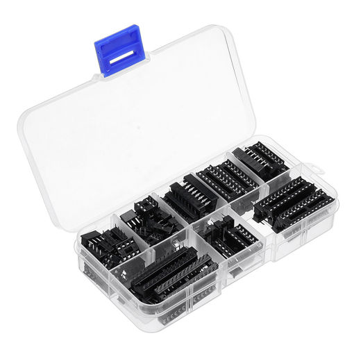 Immagine di 198Pcs DIP IC Sockets Adaptor Solder Type Socket Kit 6,8,14,16,18,20,24,28 Pins