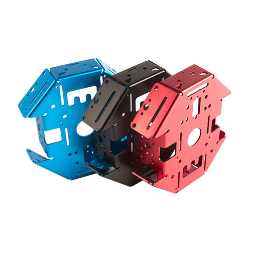 Picture of KittenBot Red/Black/Blue Aluminum Chassis for DIY Arduino Smart Robot