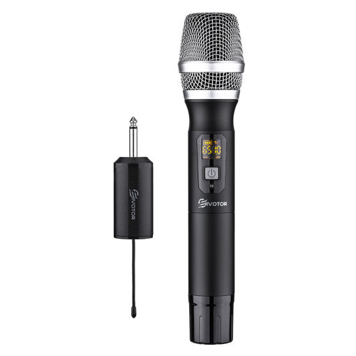 Immagine di UHF 25 Channel Wireless Handheld Microphone Mic System Home KTV Karaoke Speech Mic Receiver