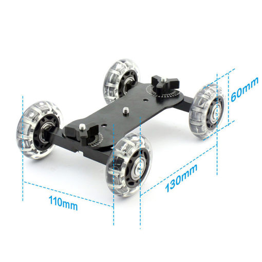 Immagine di Rail Rolling Track Slider Skater Dolly Car For DSLR Camera Camcorder with Selfie Stick Magic Arm