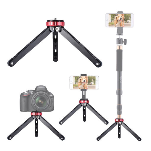 Picture of VELEDGE MT-01 Portable Aluminum Tabletop Tripod Mini Photography Bracket for Cameras for Smartphones