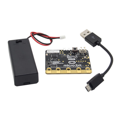 Picture of Micro:Bit Go (On-the-go Starter Bundle) Micro:bit Development Board + AAA Battery Holder + USB Cable