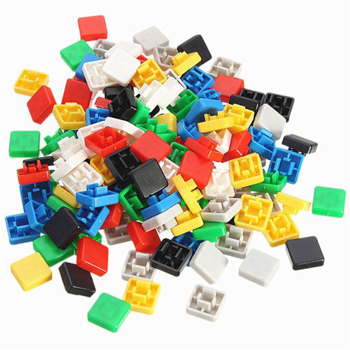 Picture of 1400pcs Square Mixed Color Tactile Button Caps Kit For 12x12x7.3MM Tact Switches