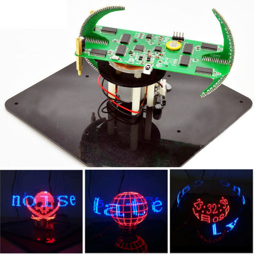 Immagine di Geekcreit DIY Biaxial Spherical Rotating LED Flash Kit Creative POV Soldering Training Kit