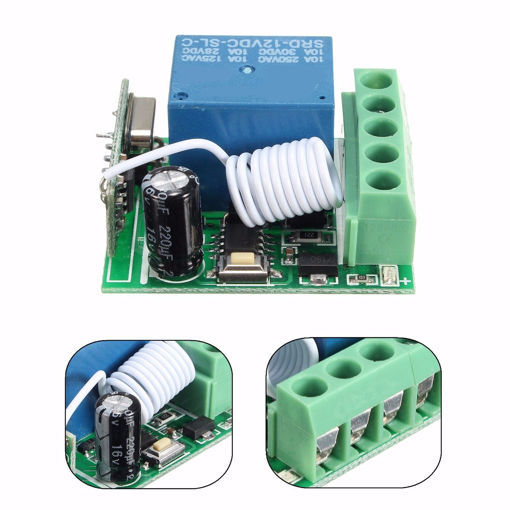 Immagine di 20pcs DC12V 10A 1CH 433MHz Wireless Relay RF Remote Control Switch Receiver Module