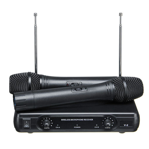 Immagine di V-2 2 Channel VHF Wireless Dual Handheld Microphone System
