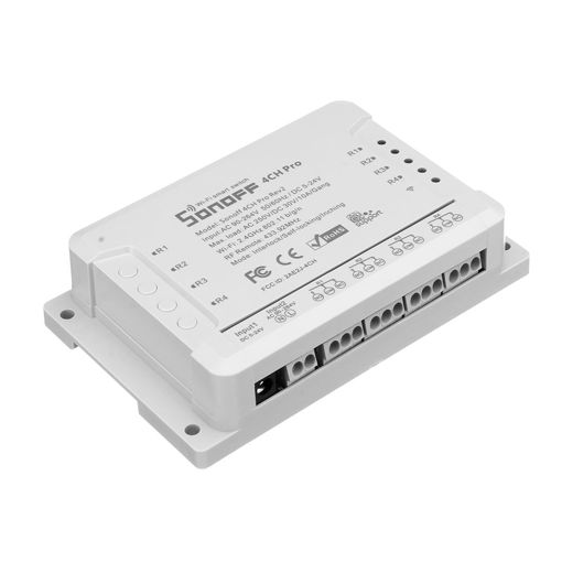Picture of SONOFF 4CH Pro R2 10A 2200W 2.4Ghz 433MHz RF Inching/Self-Locking/Interlock Smart Home Switch