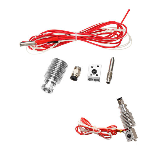 Immagine di M7 Thread 1.75mm Filament V6 Straight Type Throat Nozzle Integrated Kit with 12vV 40W Heating Tube