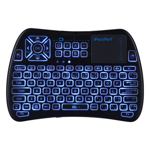 Picture of Ipazzport KP-810-61 Three Color Backlit 2.4G Wireless Mini Keyboard Touchpad Airmouse