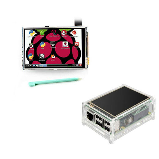 Immagine di 3.5 Inch 320 X 480 TFT LCD Display Touch Board For Raspberry Pi 2 Raspberry Pi 3 Model B With Case