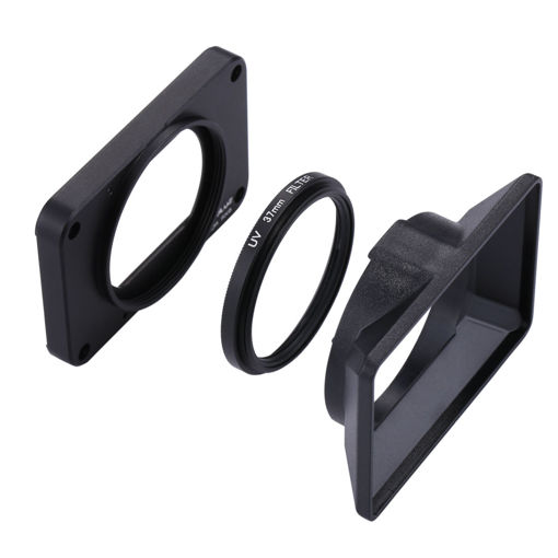 Picture of PULUZ PU319 Aluminum Alloy Protective Front Panel 37mm UV Filter Lens for Sony RX0 with Sunshade