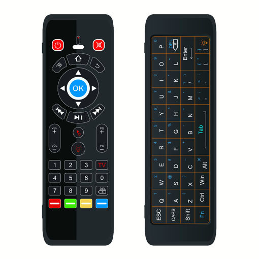 Picture of T16 2.4G Wireless 7 Color Backlit Dual Keyboard Full Touchpad Air Mouse Airmouse IR learning Remote