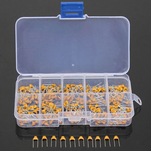 Picture of 5 x 300pcs 10 Values 50V 10pF To 100nF Multilayer Ceramic Capacitor Assortment Kit 150pcs Each Value