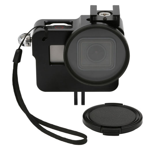 Immagine di SHOOT XTGP354B CNC Aluminum Alloy Protective Case with 52mm UV Lens Filter for GoPro HERO 5 6 Camera