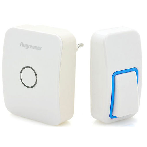 Picture of US Plug Augreener Wireless Cordless Wireless Control Doorbell Battery-free 25 Chime Digital Doorbell