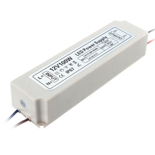 Immagine di IP67 100W AC100-264V To DC12V Switching Power Supply Driver Adapter for LED
