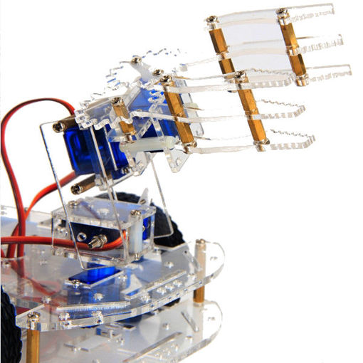 Picture of 4 DOF Acrylic Robot Arm 3D Rotating Machine + P0090 Servo DIY Kit