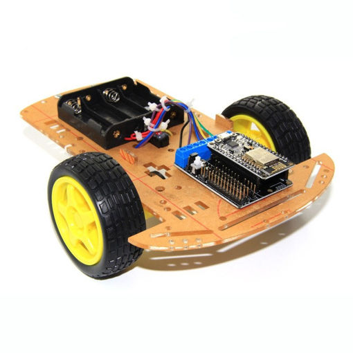 Immagine di Geekcrei 2WD L293D WIFI Smart Robot Car With NodeMCU + Shield Kit For ESP-12E Based On ESP8266