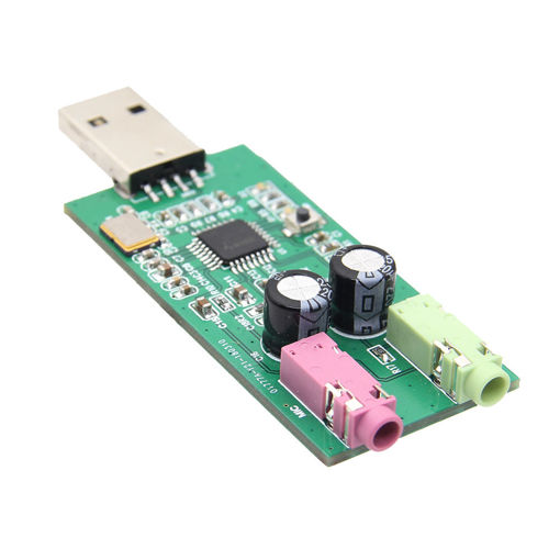 Picture of PCM2912A UAC USB Audio Card With Microphone Input & Stereo Headphone Output For Raspberry Pi