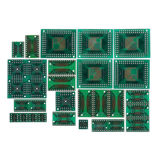 Immagine di 150pcs PCB Board Kit SMD Turn To DIP Adapter Converter Plate FQFP 32 44 64 80 100 HTQFP QFN48 SOP SSOP TSSOP 8 16 24 28