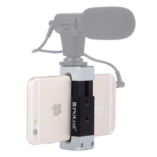 Picture of Puluz PU370 Universal Aluminum Alloy Cold Shoe Photography Phone Holder Clamp Bracket