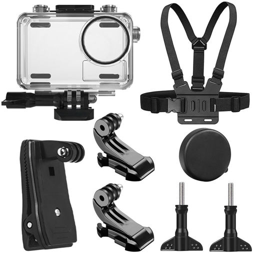 Immagine di SheIngKa 40M Waterproof Protective Case Shell Backpack Clip Chest Belt Strap Mount Harness for DJI OSMO Action Sports Camera