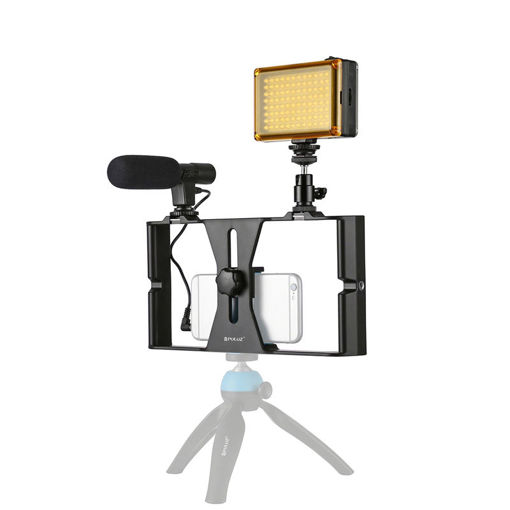 Picture of PULUZ PKT3022 Rig Stabilizer Holder with Video Light Microphone for Smart Phone Photography