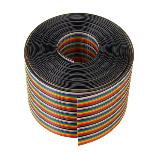 Immagine di 5M 1.27mm Pitch Ribbon Cable 50P Flat Color Rainbow Ribbon Cable Wire Rainbow Cable
