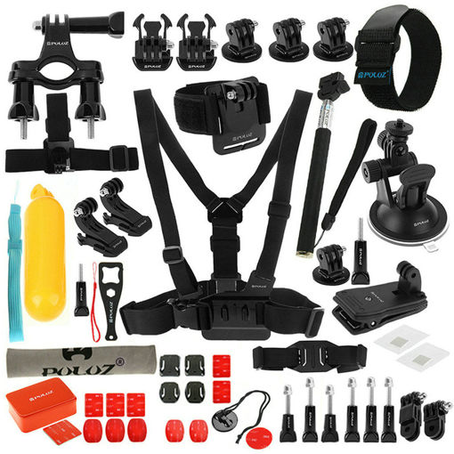 Picture of PULUZ PKT16 53 in 1 Accessories Combo Kit Stand Mount Bag Screw for Action Sportscamera