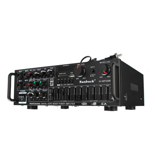 Picture of Sunbuck AV-MP326BT 220V 800W 4 ohm 2CH EQ bluetooth Stereo Amplifier Support USB Disk SD Card