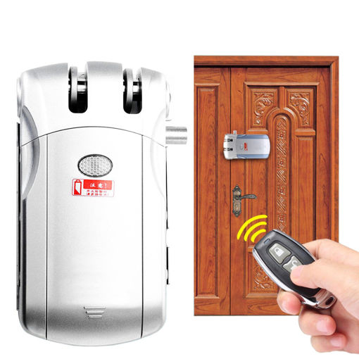 Picture of Remote Control Anti-theft Door Lock Home Wireless Security Access System Set