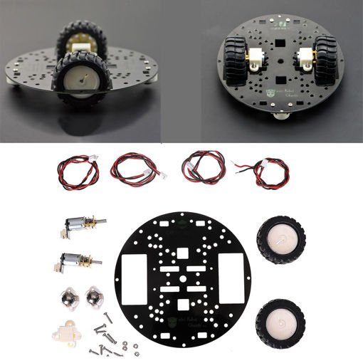 Picture of DFROBOT MiniQ 2WD Chassis Robot Car Kit for DIY Hobbyists with Dual N20 Motor/Installation Tutorial