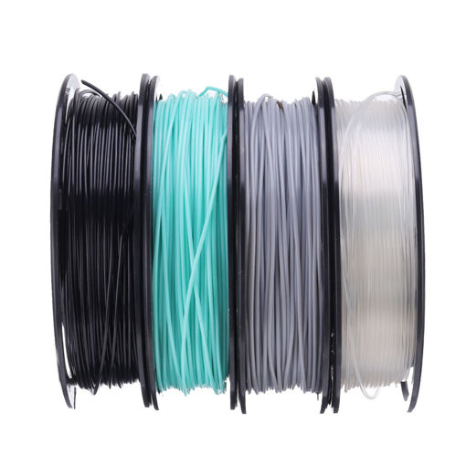 Picture of CCTREE Black+Cyan+Gray+Transparent Set 200g/Roll 1.75mm ST-PLA Filament for 3D Printer