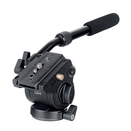 Picture of XILETU LS-4 Fluid Drag Hydraulic Tripod Head Ball Head with Quick Release Plate Handgrip