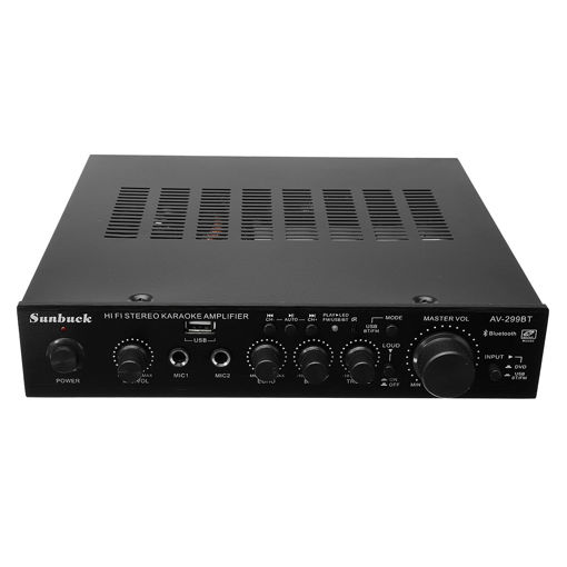 Immagine di Sunbuck AV-299BT 200W HIFI bluetooth Stereo Power Amplifier Remote Control USB FM Mic Input