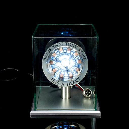 Immagine di 1:1 Scale MK1 Assembled Core DIY Tony Arc Reactor LED Lamp Kit With Display Stand Cover