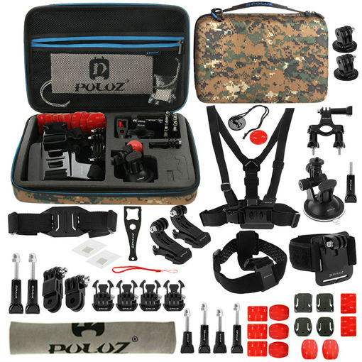 Picture of PULUZ PKT29 45 in 1 Accessories Combo Kit Mount Screw with Storage Case for Action Sportscamera