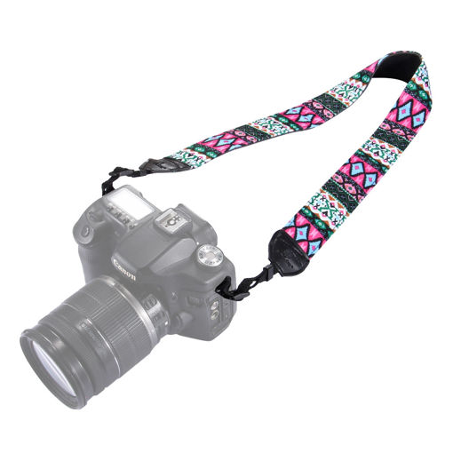 Immagine di PULUZ PU6005 Retro Ethnic Style Multi-color Series Shoulder Neck Strap Camera Strap for SLR DSLR C