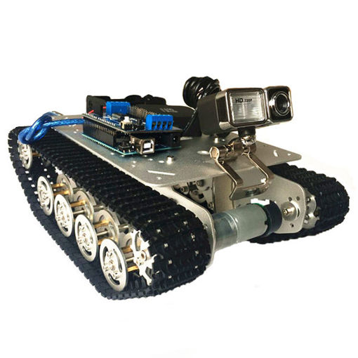 Picture of TS100 Intelligent Shock Absorption Metal Robot Tank Car Chassis Obstacle Crossing Robot Kit